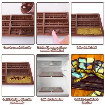 Mity Rain Silicone Chocolate Bar Mold for Knafeh