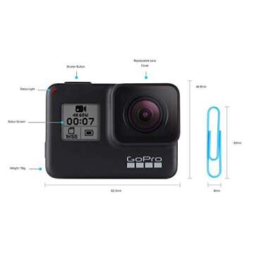 GoPro HERO7 Black + PNY Elite-X 32GB microSDHC UHS-I, U3 + 2 Total Rechargeable Batteries - Waterproof Digital Action Camera with Touch Screen 4K HD Video 12MP Photos Live Streaming Stabilization
