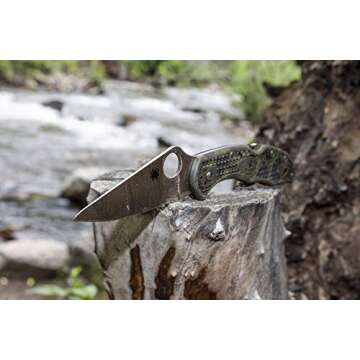 Spyderco Delica 4 Lightweight Signature Knife with 2.90" Saber-Ground Steel Blade and Emerson Opener - PlainEdge - C11PGYW