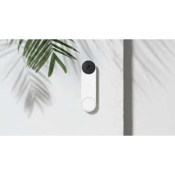 Google Nest Wi-Fi Video Smart Doorbell Camera (Battery Operated) - White (Renewed)