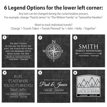 Personalized Holy Cow Canvas World Map with Pins for Travelers