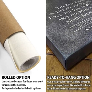 Personalized Holy Cow Canvas World Map with Pins for Travelers