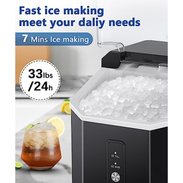 Joy Pebble Nugget Ice Maker - 33lbs Daily Capacity