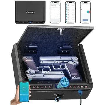 BILLCONCH Gun Safe for Handgun - Biometric Gun Safe 4 Ways Quick Access with Fingerprint/Full-digita...
