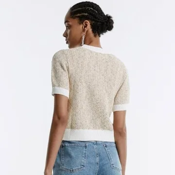 Chic URBAN REVIVO Women's Cardigan with Elegant Pearl Buttons