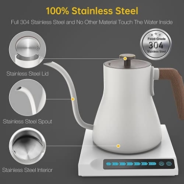 Seoukin Electric Gooseneck Kettle with 7 Temperature Presets