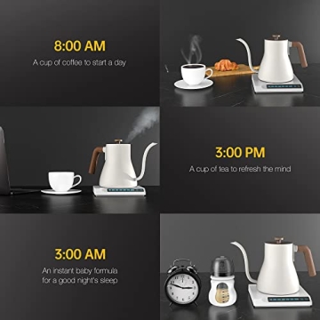 Seoukin Electric Gooseneck Kettle with 7 Temperature Presets