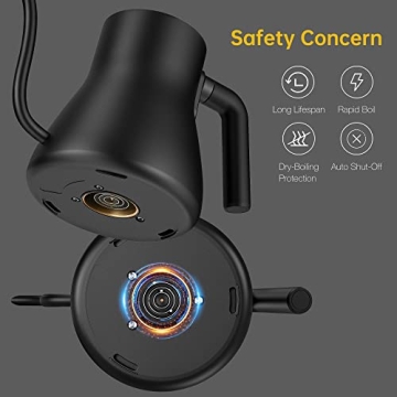 Seoukin Electric Gooseneck Kettle with 7 Temperature Presets