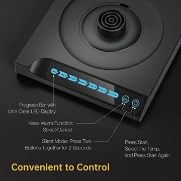 Seoukin Electric Gooseneck Kettle with 7 Temperature Presets