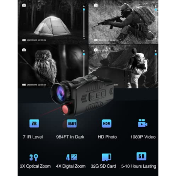JStoon 984ft Digital Night Vision Monocular for Hunting