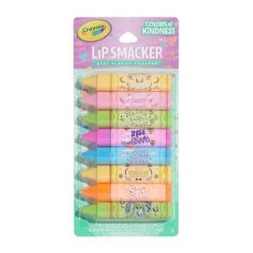 Lip Smacker Crayola Party Pack - 8 Fun Flavors of Moisturizing Lip Balms