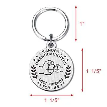 MXRSDF Grandpa Gifts - Grandfather Granddaughter Keychain