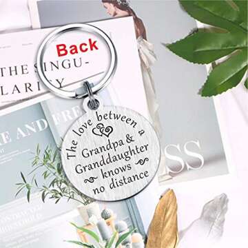 MXRSDF Grandpa Gifts - Grandfather Granddaughter Keychain