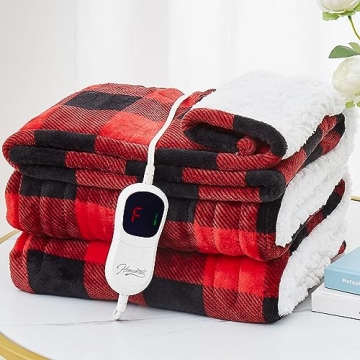 Homemate Heated Throw Blanket - 10 Heat Levels & Safety Features
