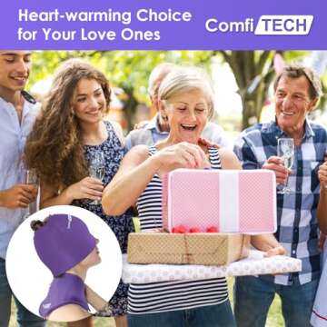 ComfiTECH Migraine Relief Cap & Neck Ice Pack Wrap Gel, Headache Relief Cap Cervical Ice Pack for Neck, Care Package Sinus Office Neck Pain Relief