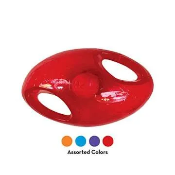 KONG Jumbler Football - Interactive Dog Toy for Dog & Puppy Playtime - Fetch Toy with Tennis Ball - Dog Supplies for Engaging Play (Medium/Large)