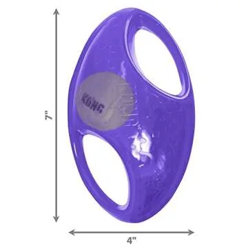 KONG Jumbler Football - Interactive Dog Toy for Dog & Puppy Playtime - Fetch Toy with Tennis Ball - Dog Supplies for Engaging Play (Medium/Large)