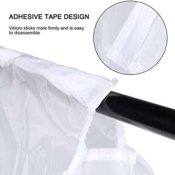 QEES Garment Bags for Storage, Translucent Hanging Clothes Bag, Thicken PEVA Clothes Waterproof Protector, Hanging Wardrobe Garment Storage Bag, Garment Rack Cover YFZ48(37×20×21inch)