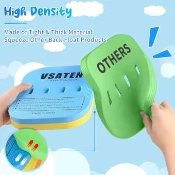 VSATEN Back Float, Swim Belt Bubble Adjustable 3 Layers Thicken Split Foam Learning Safety Training Board Pool Floaties for Kids Toddlers Swimming Beginners Floats Swim Lessons Equipment (10lb-60lb)