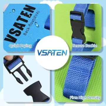 VSATEN Back Float, Swim Belt Bubble Adjustable 3 Layers Thicken Split Foam Learning Safety Training Board Pool Floaties for Kids Toddlers Swimming Beginners Floats Swim Lessons Equipment (10lb-60lb)