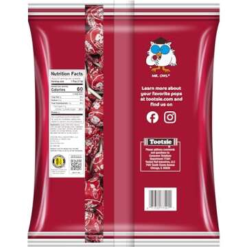 Tootsie Pops Single Flavor Bag - Cherry Flavored Lollipops with Chocolatey Center - Individually Wra...
