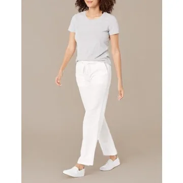 Amazon Essentials Women's Comfortable Linen Wide Leg Pants