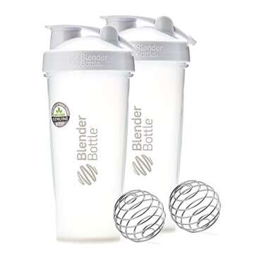 BlenderBottle Classic 28 Oz - Twin Pack - White