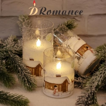 Enchanting DRomance Snowman Flameless Candles with Remote