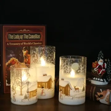 Enchanting DRomance Snowman Flameless Candles with Remote