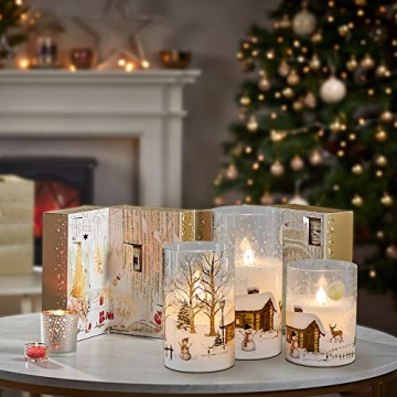 Enchanting DRomance Snowman Flameless Candles with Remote