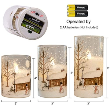 Enchanting DRomance Snowman Flameless Candles with Remote