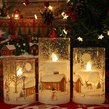 Enchanting DRomance Snowman Flameless Candles with Remote