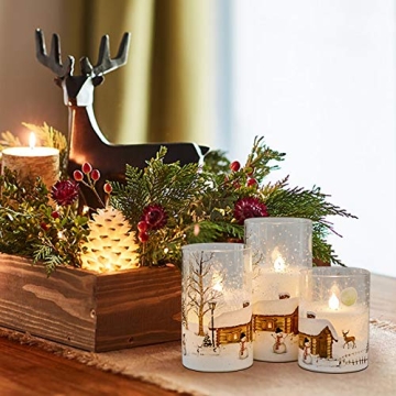 Enchanting DRomance Snowman Flameless Candles with Remote