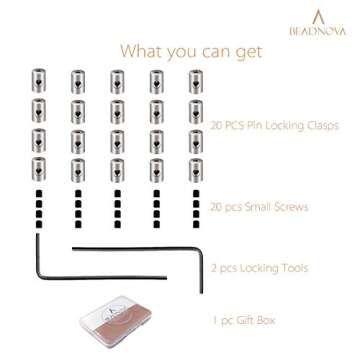 BEADNOVA Locking Pin Keeper Back for Hat Backing Pack Label Pinback Jewelry Making Back for Pin (20p...