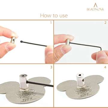 BEADNOVA Locking Pin Keeper Back for Hat Backing Pack Label Pinback Jewelry Making Back for Pin (20pcs, Allen Wrench Included)