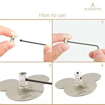 BEADNOVA Locking Pin Keeper Back for Hat Backing Pack Label Pinback Jewelry Making Back for Pin (20pcs, Allen Wrench Included)