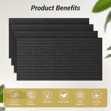 TONOR Acoustic Panels - Noise Reduction and Stylish Design