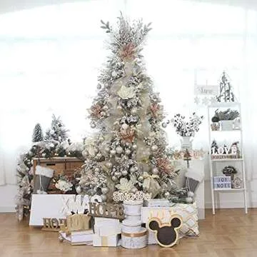 Elegant Rose Gold Christmas Ball Ornaments Set 86 Pieces