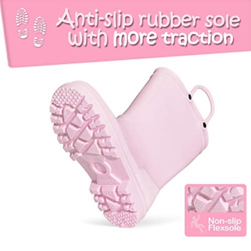 K KomForme Kids Waterproof Rain Boots for Outdoor Adventures