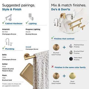 Elegant Amerock Champagne Bronze Towel Ring for Home