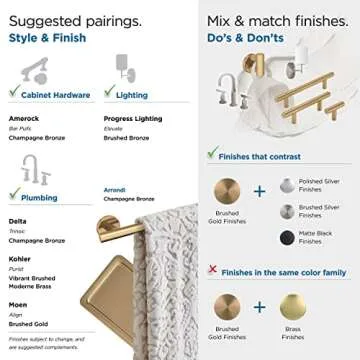 Elegant Amerock Champagne Bronze Towel Ring for Home