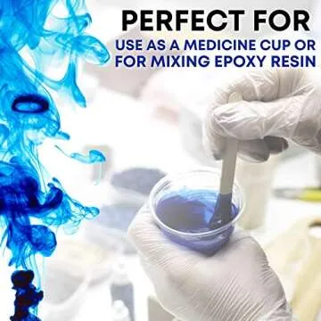 [200 Count - 1 oz.] Perfect Stix Disposable Graduated Plastic Medicine Cups - For Mixed Pills, Medication Measuring, Resin Mixing, Mouthwash