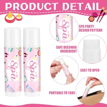 Suttmin 24 Pcs Spa Party Lip Balm Set for Women
