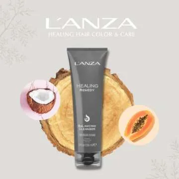 L'ANZA Healing Remedy Scalp Balancing Cleanser, Restores Wellness to Hair and Scalp While Reducing Oiliness and Excessive Sebum, with Papaya Extract, Paraben-free, Gluten-free (9 Fl Oz)