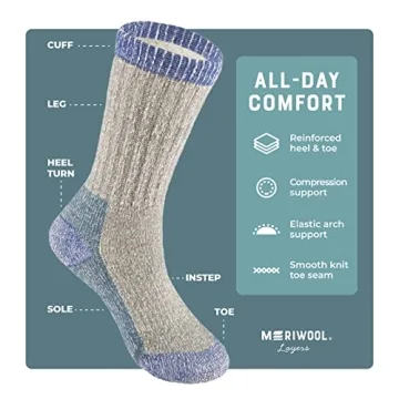 MERIWOOL Kids Hiking Socks - 3 Pairs of Comfort