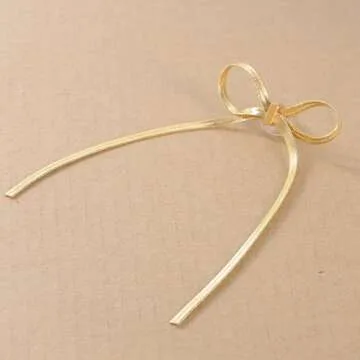 Long Chain Bow Dangle Drop Tassel Earrings for Women Statement Ribbon Fringe Waterfall Dangling Wedding Prom Fashion Jewelry Gift