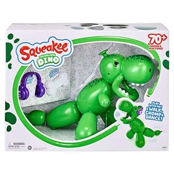 Squeakee The Balloon Dino | Interactive Dinosaur Pet Toy That Stomps, Roars and Dances. Over 70+ Sou...
