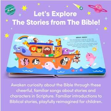 Bible Stories - Christian Sound Book, Sing Along Bible Songs | Christening, Dedication, Baptism Gift...