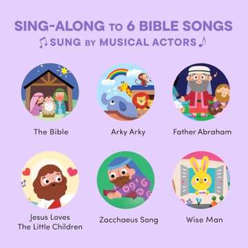 Bible Stories - Christian Sound Book, Sing Along Bible Songs | Christening, Dedication, Baptism Gifts for Boys, Girls, Kids, Babies | Religious Toys, Interactive Music Books for Toddlers