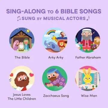 Bible Stories - Christian Sound Book, Sing Along Bible Songs | Christening, Dedication, Baptism Gifts for Boys, Girls, Kids, Babies | Religious Toys, Interactive Music Books for Toddlers